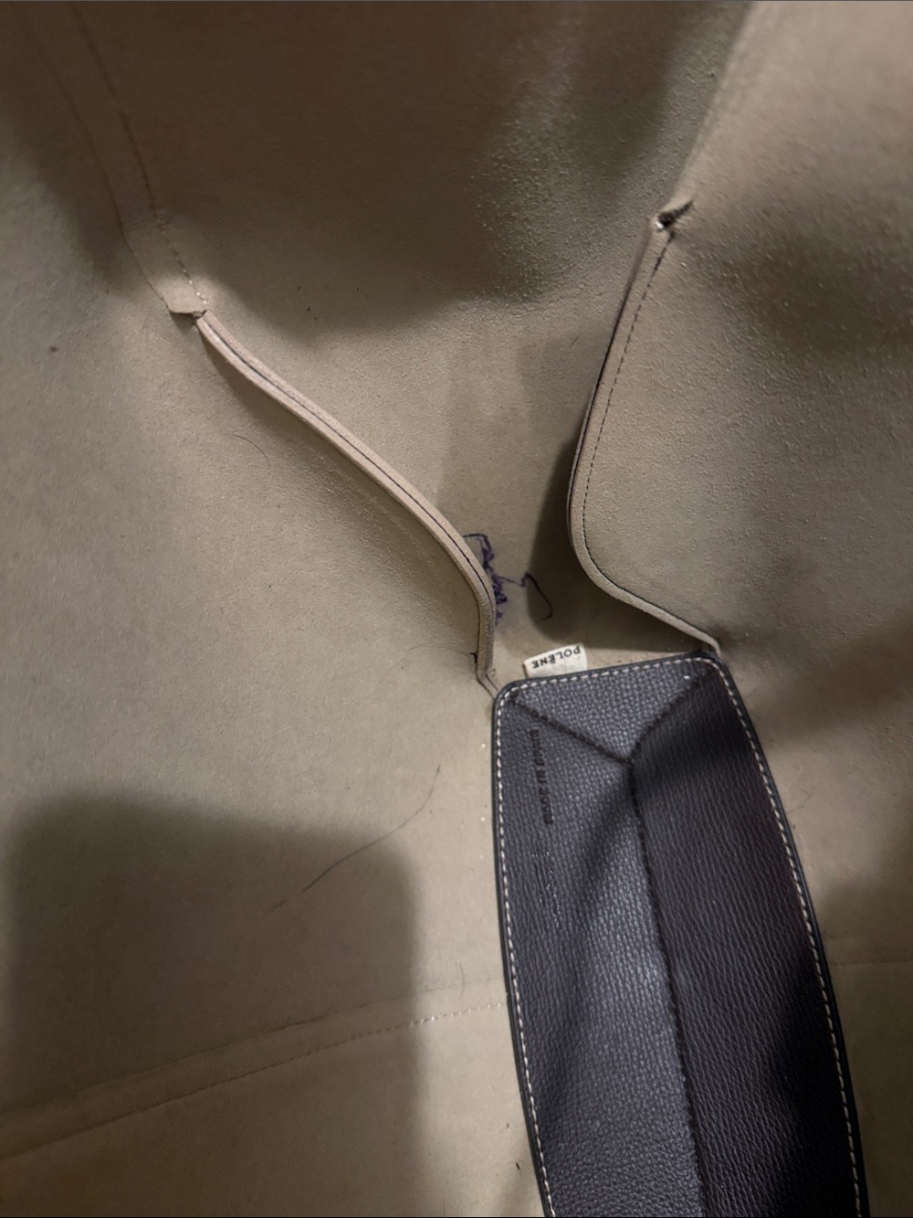 POLENE CYME TEXTURED EBONY BAG - Picture 9 of 17